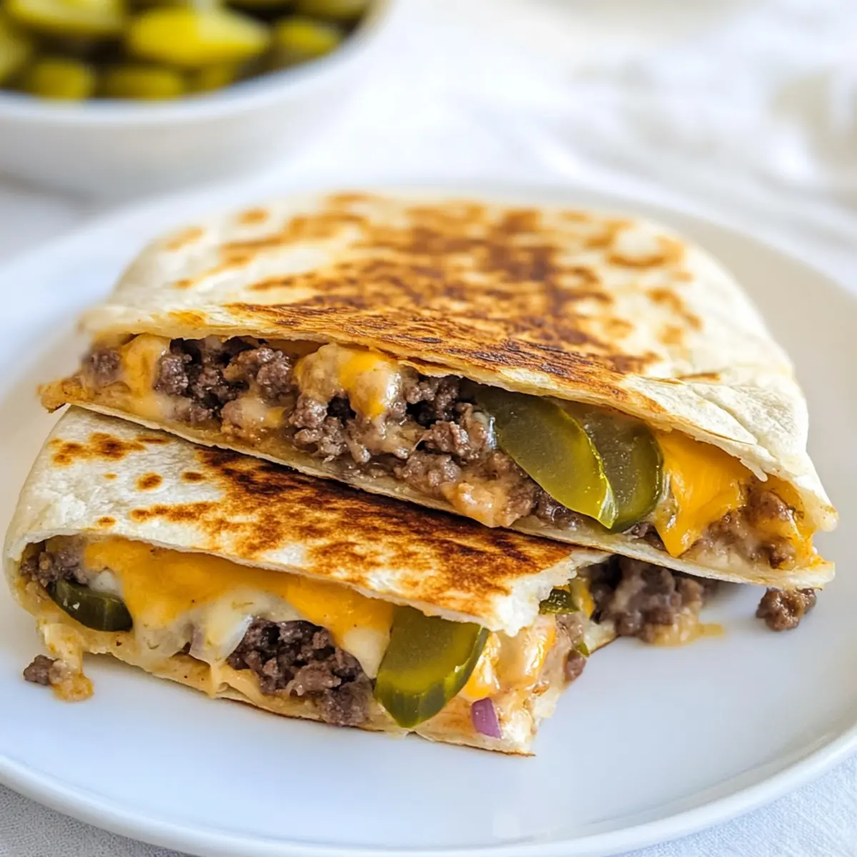 Cheeseburger Quesadilla