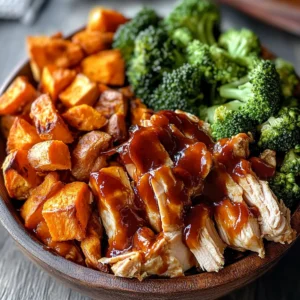 BBQ Chicken & Roasted Sweet Potato Bowls