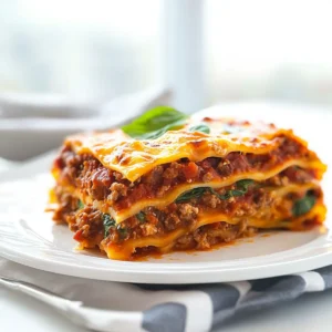 Beef and Spinach Lasagna