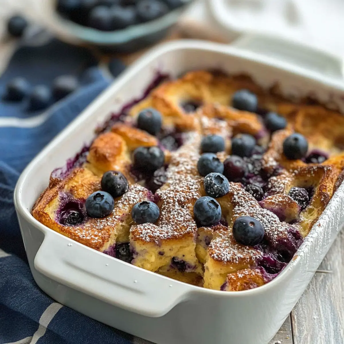 Vegan Blueberry French Toast Casserole