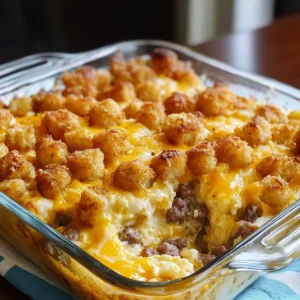 Tater Tot Sausage Breakfast Casserole