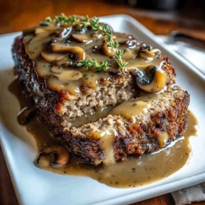 Classic Meatloaf with Rich Mushroom Gravy