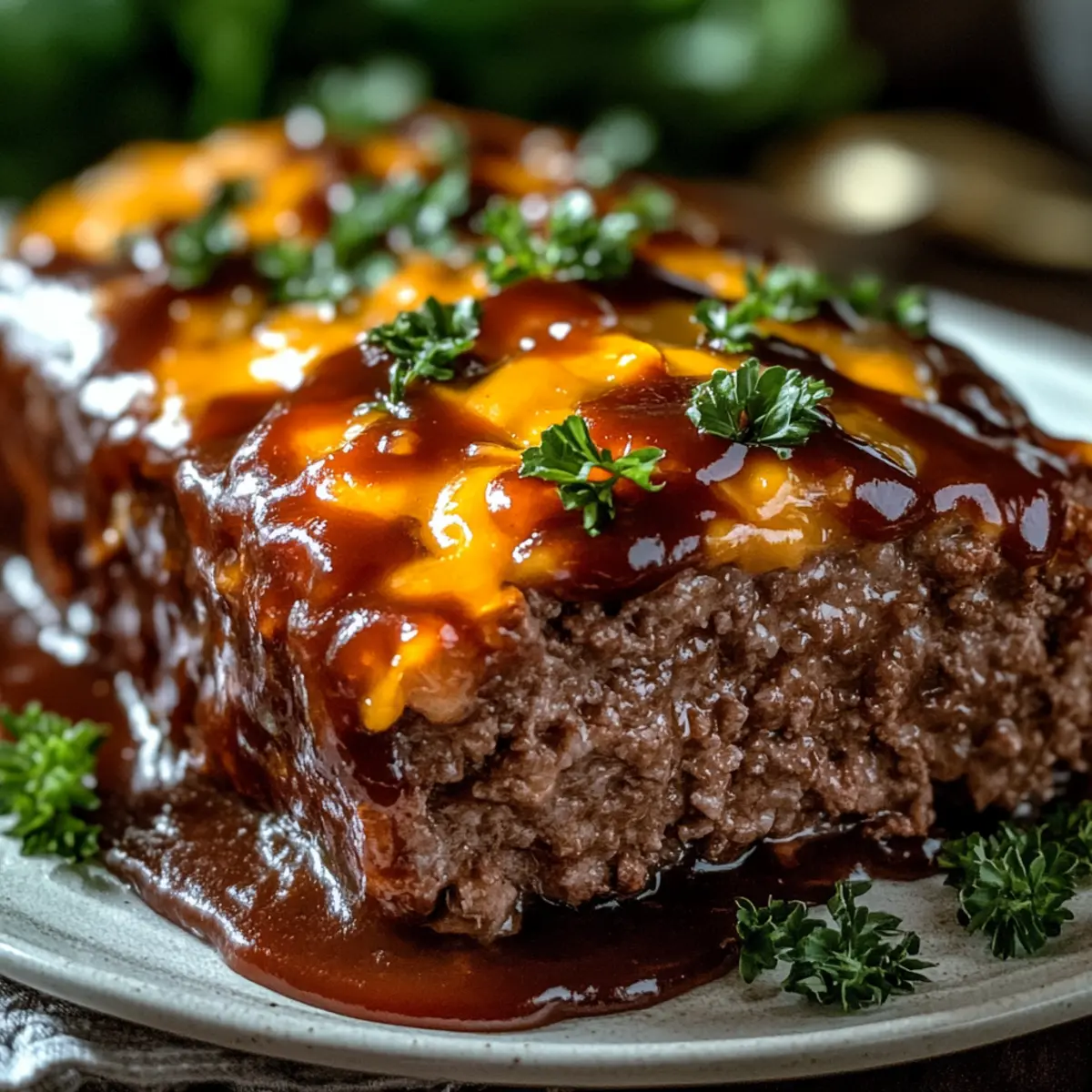 BBQ Cheddar Meatloaf