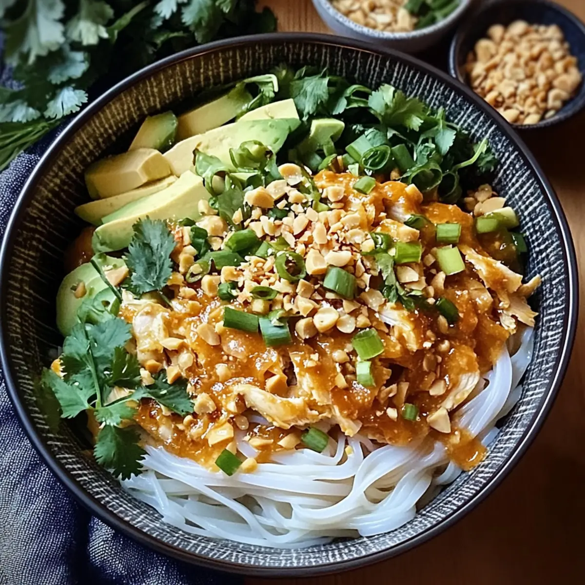 Thai Peanut Chicken Noodle Bowls