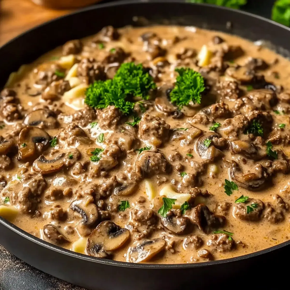 Hamburger Beef Stroganoff