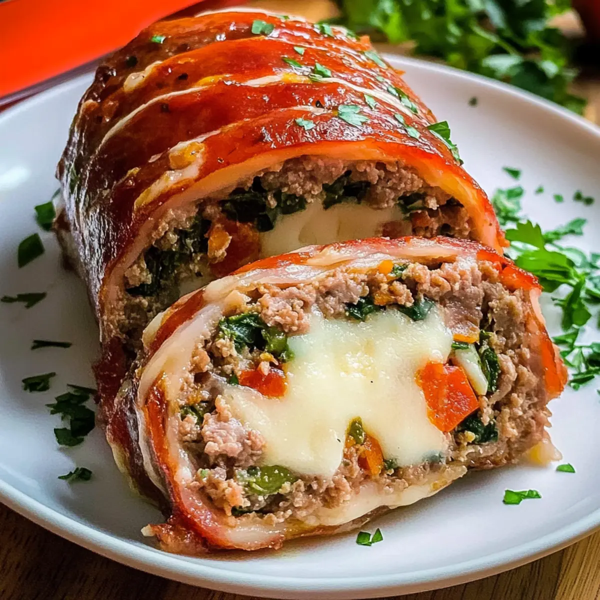 Stuffed Meatloaf Roll