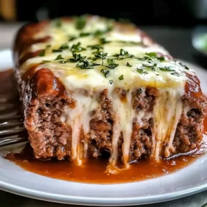 Stuffed Meatloaf with Mozzarella