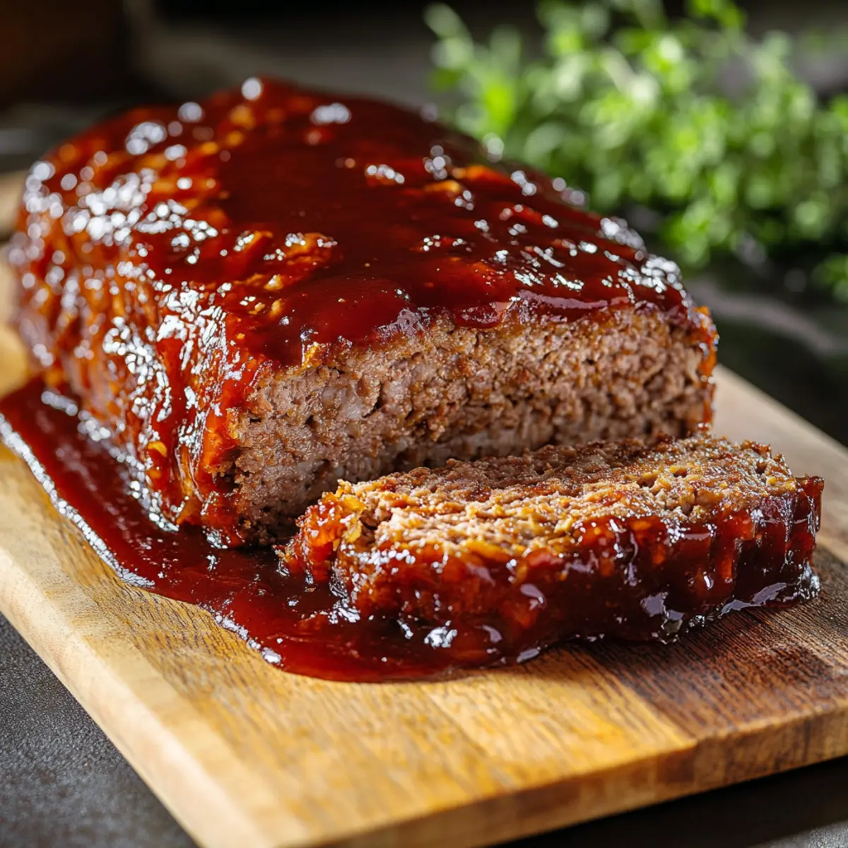 Smoked Meatloaf with Sweet BBQ Glaze