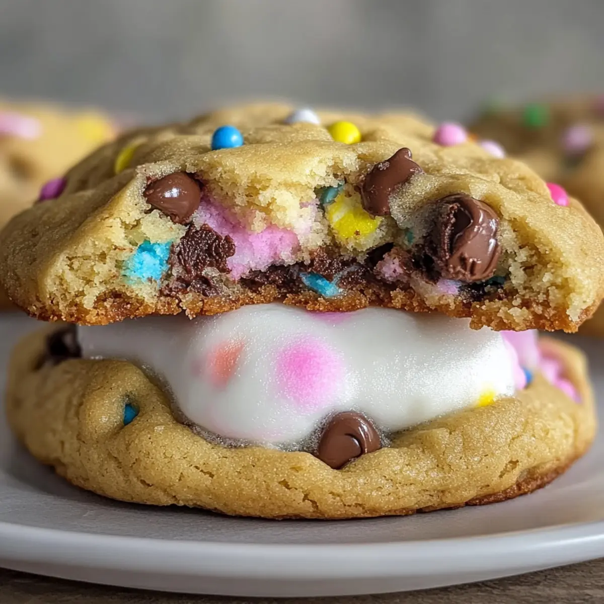 Chocolate Chip Peep Stuffed Easter Cookies