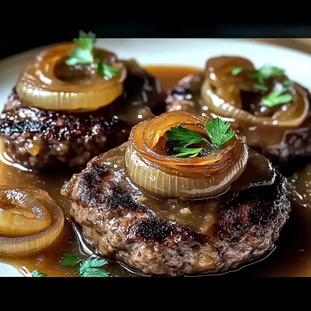 Hamburger Steak with Onions and Gravy