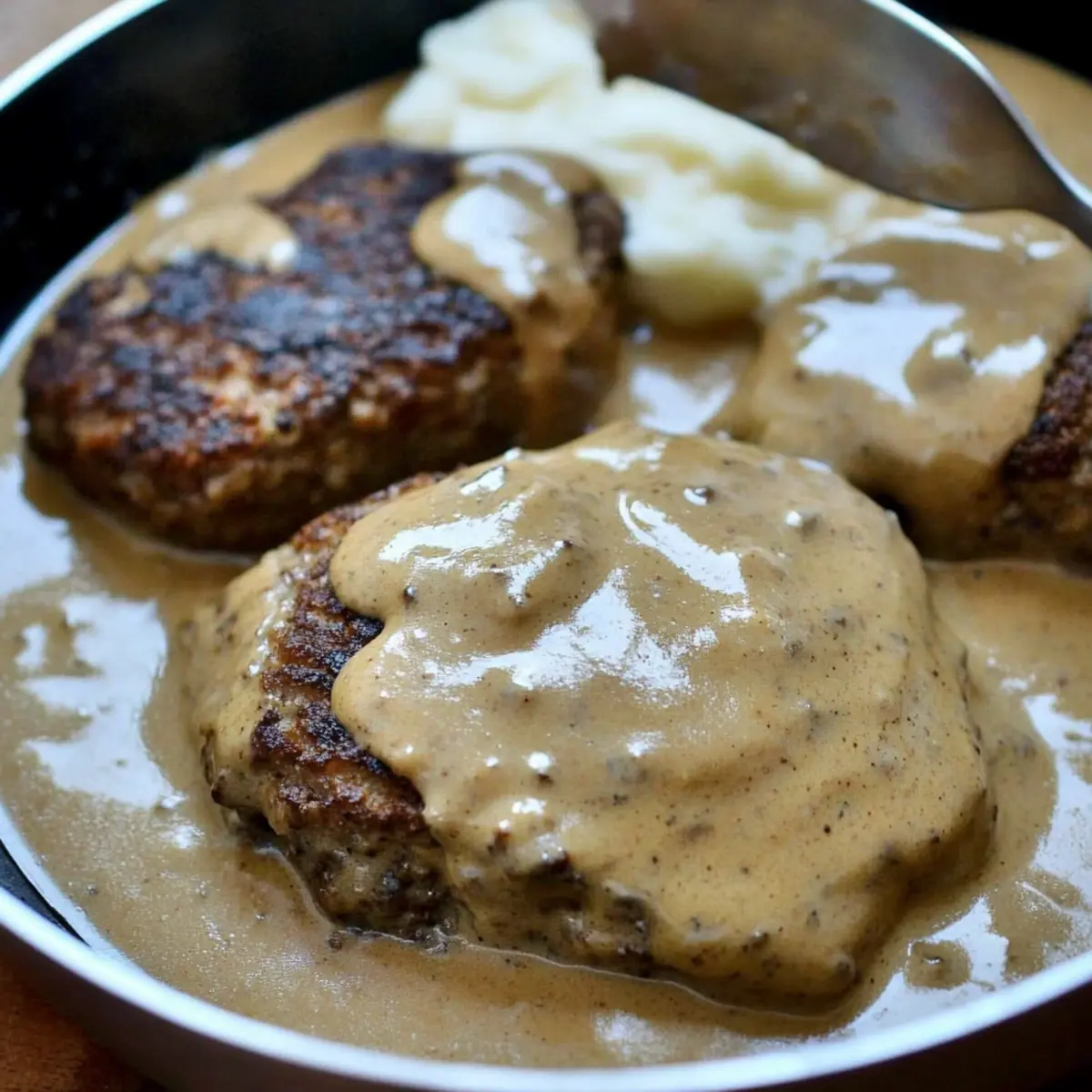 Hamburger Steak with Country Gravy