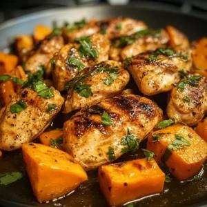 Honey Garlic Chicken And Sweet Potato
