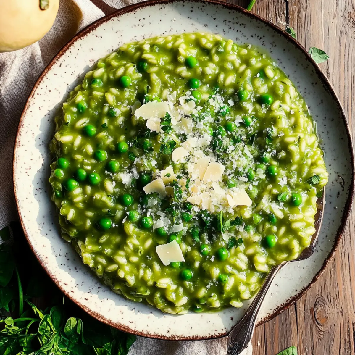 spring pea risotto