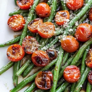 Balsamic Roasted Green Beans And Tomatoes