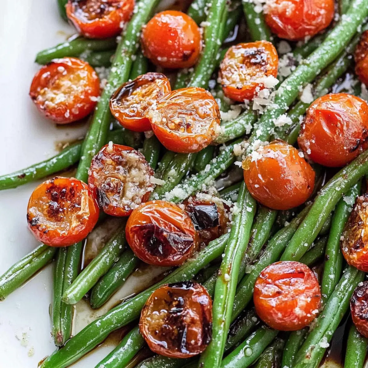 Balsamic Roasted Green Beans And Tomatoes