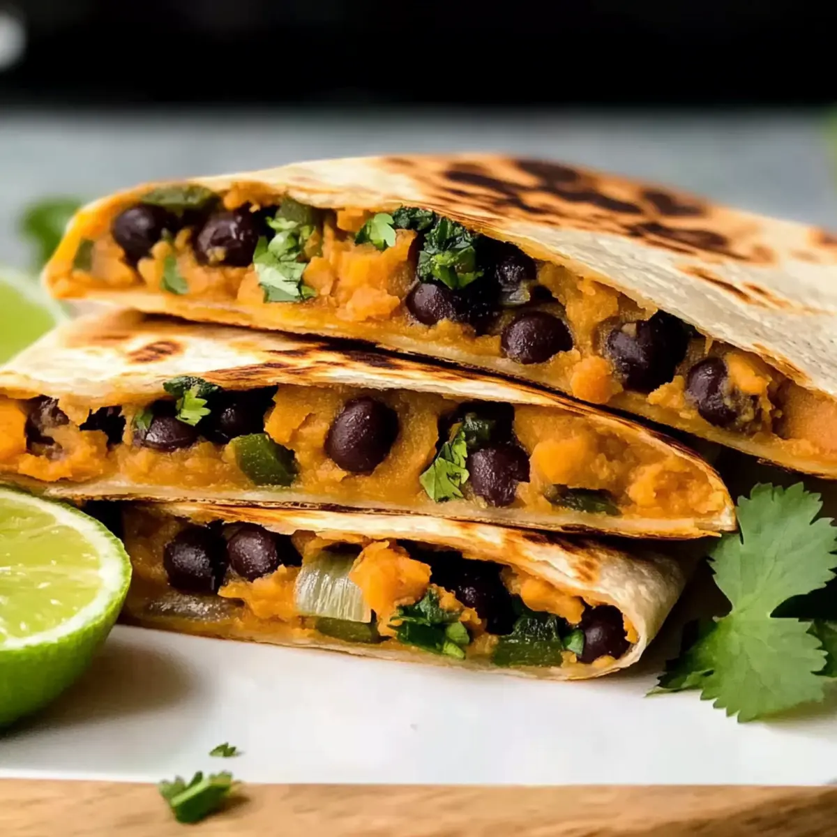 Sweet Potato and Black Bean Quesadilla