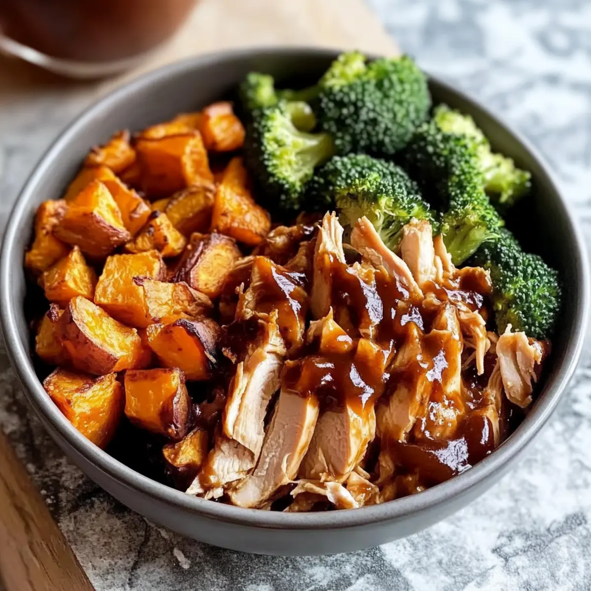 BBQ Chicken & Roasted Sweet Potato Bowls