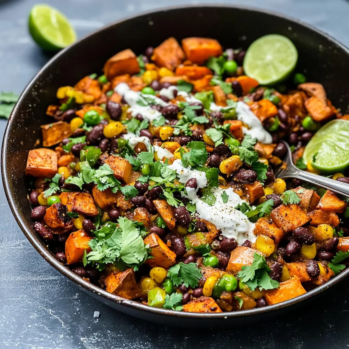Vegan Mexican Sweet Potato Breakfast Hash