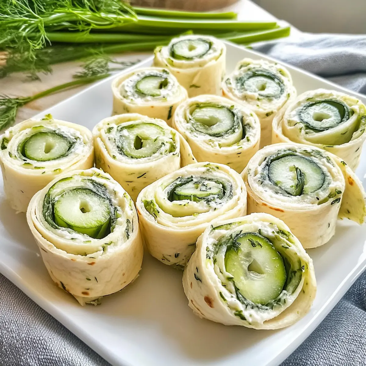 Light and Refreshing Cucumber Dill Pinwheels
