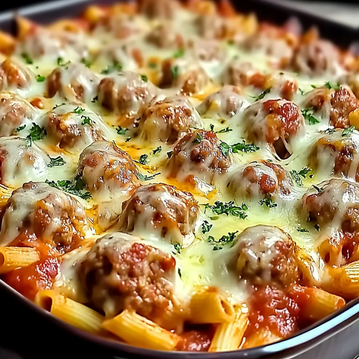 Dump and Bake Meatball Casserole