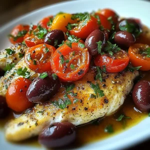 Mediterranean Tilapia With Olives & Tomatoes