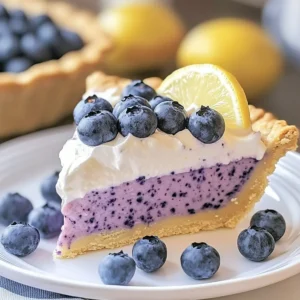 No Bake Lemon Blueberry Pie