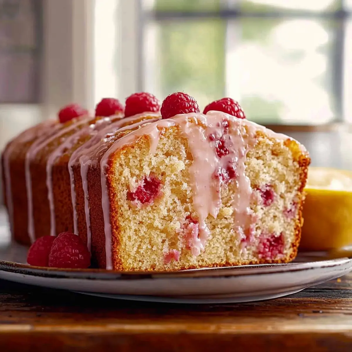 Raspberry Lemon Poppyseed Loaf Cake