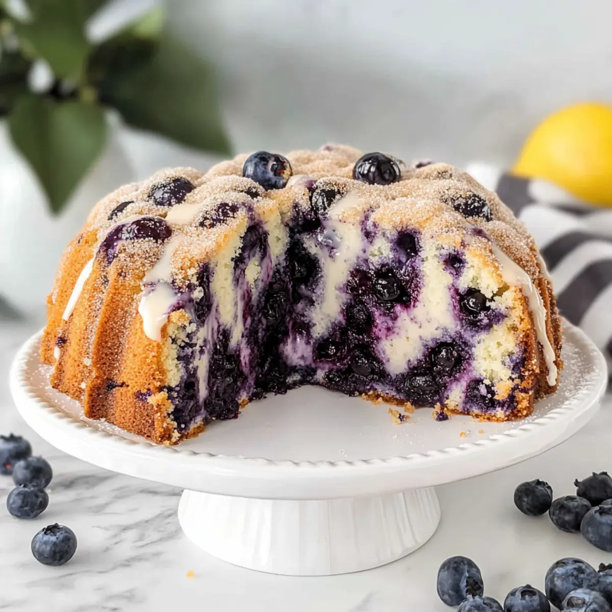 Blueberry Sour Cream Coffee Cake