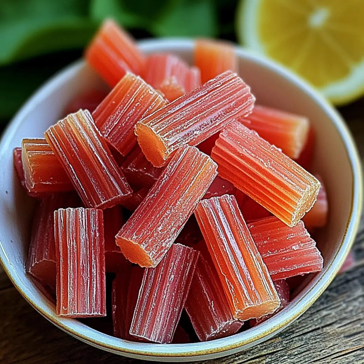 Candied Rhubarb