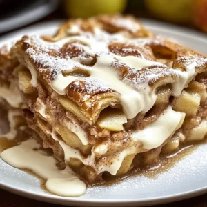 Cinnamon Roll Apple Lasagna