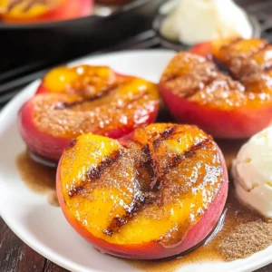 Grilled Peaches with Cinnamon and Brown Sugar
