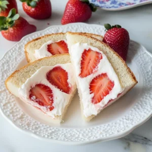mother's day Strawberry Cream Sandwiches