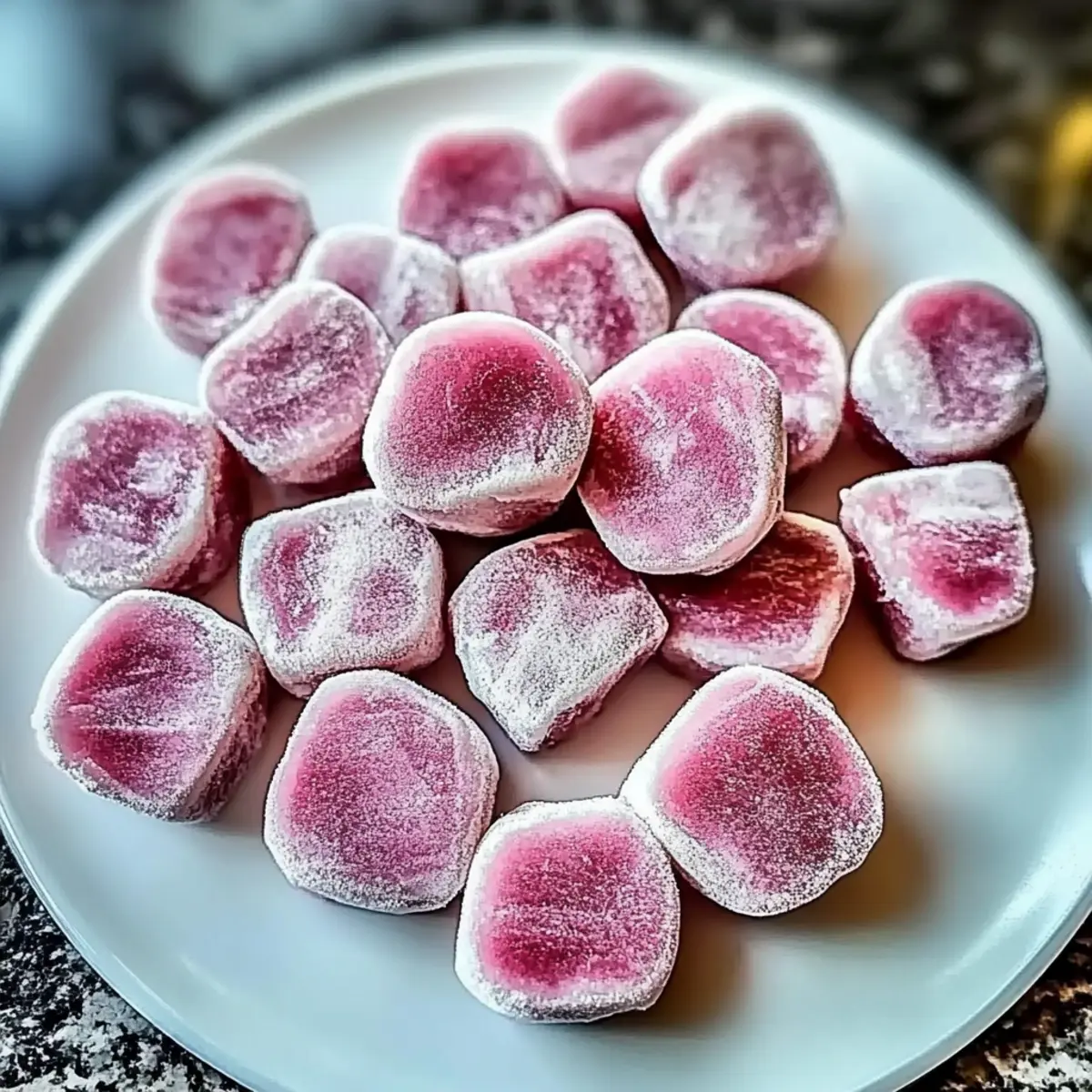 Frozen Rhubarb Yogurt Bites