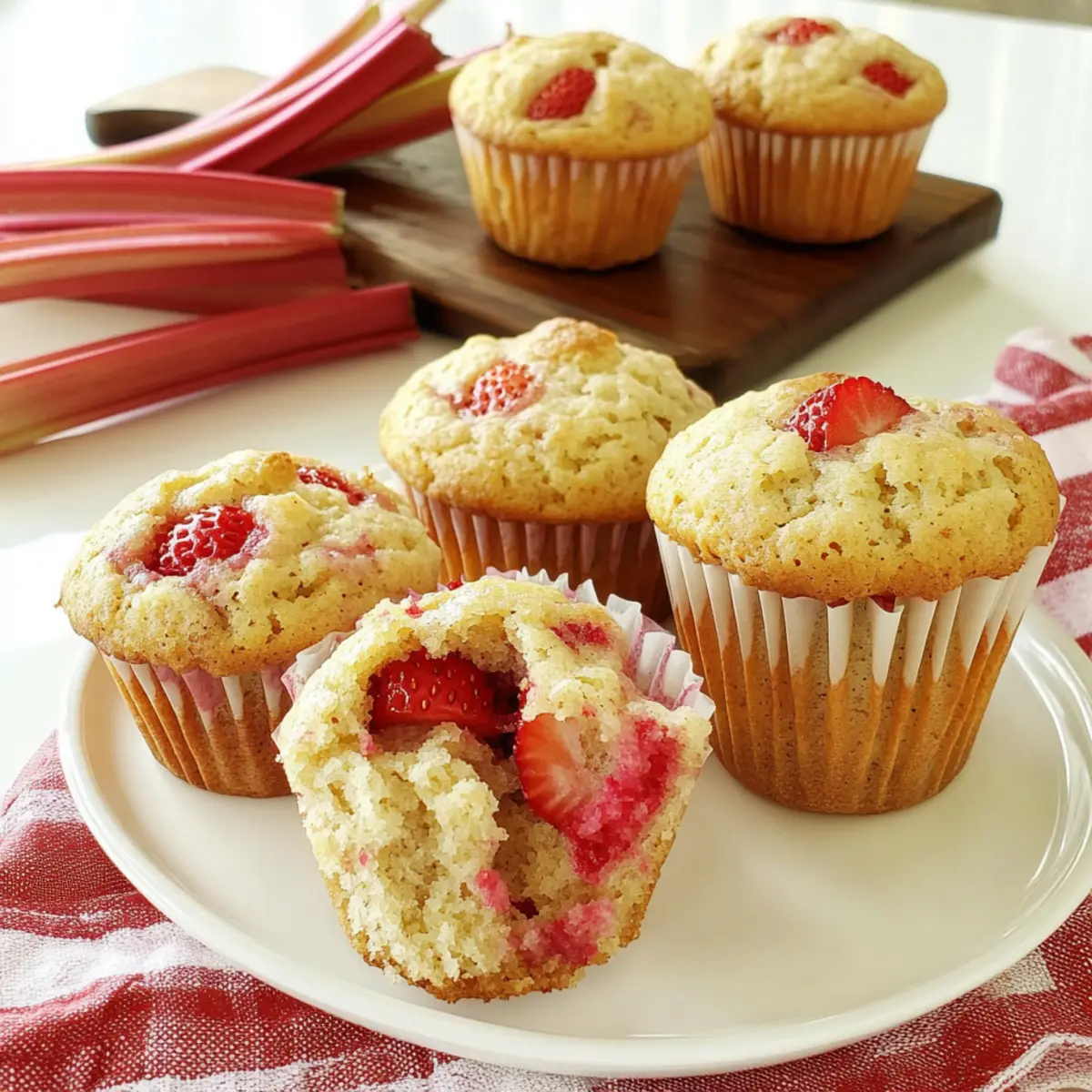 Strawberry Rhubarb Muffins