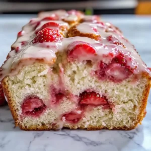 mother's day Glazed Strawberry Bread