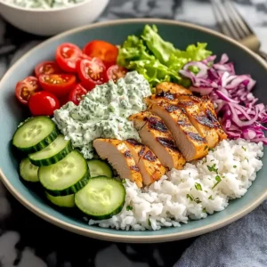 Mediterranean Chicken Bowl with Rice