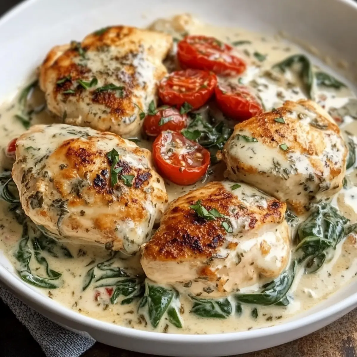Creamy Mediterranean Chicken Skillet