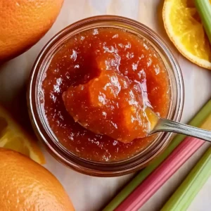 Rhubarb Jam with Orange Juice