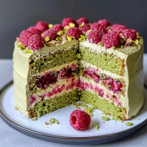 Pistachio Raspberry Cake