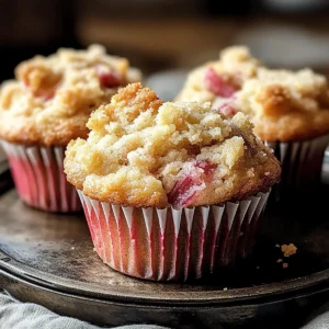 Rhubarb Muffins with Streusel Topping