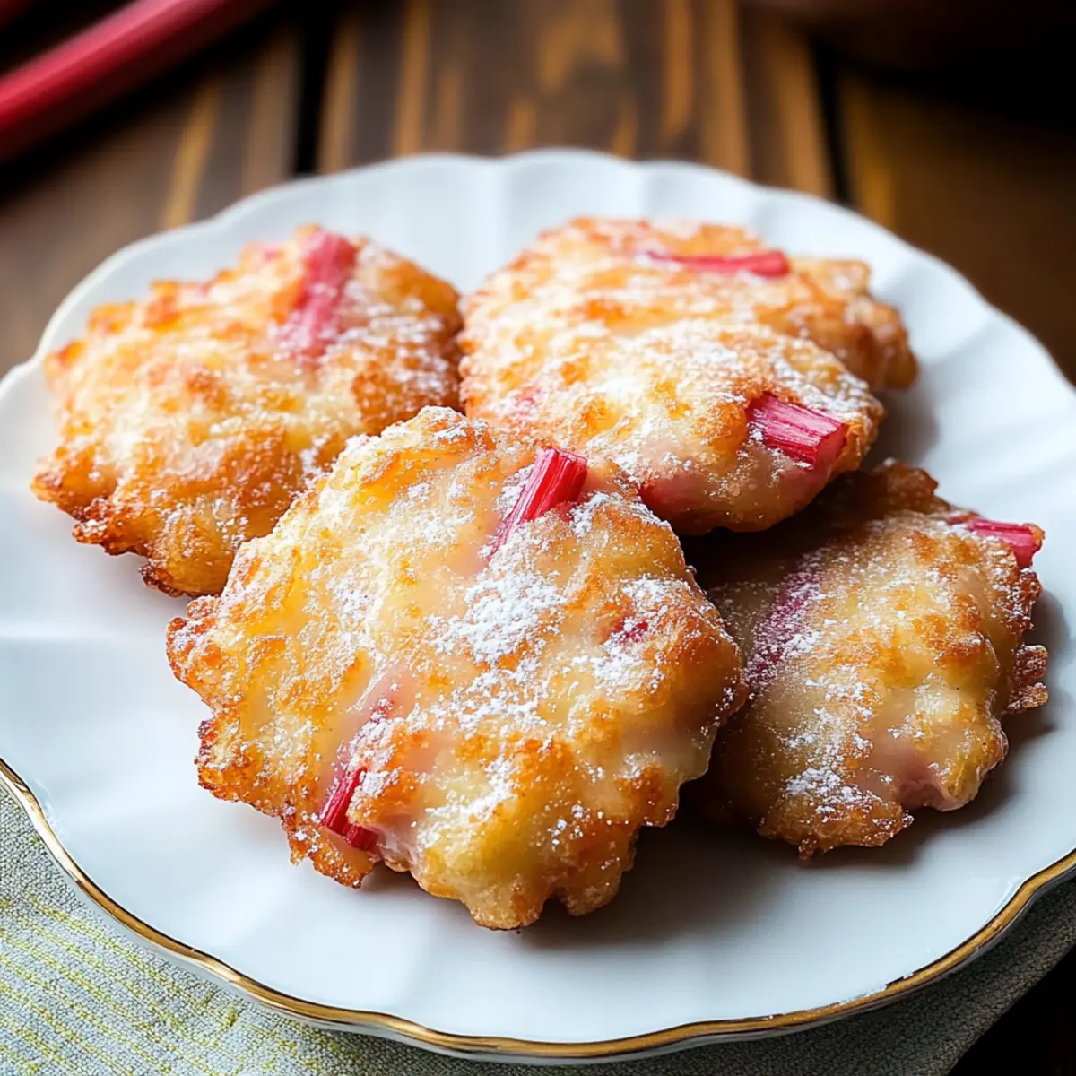 Baked Rhubarb Fritters