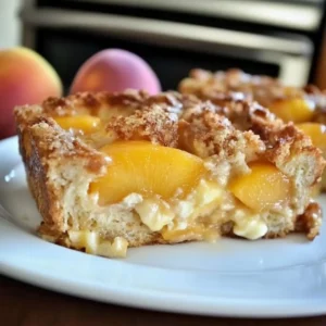 Peaches and Cream French Toast Bake