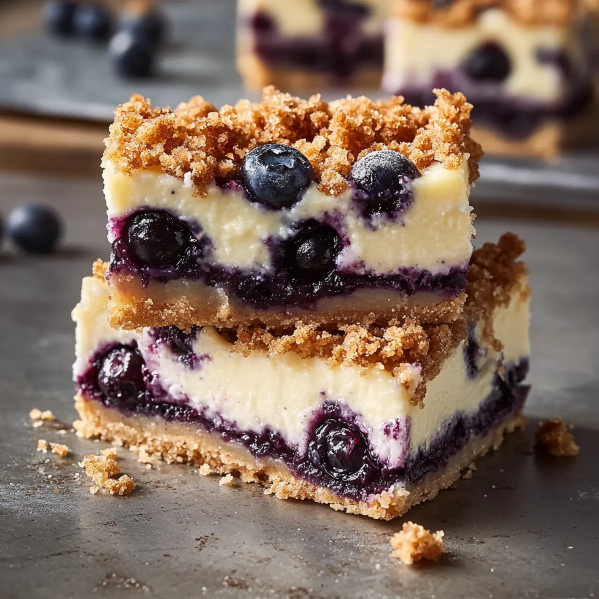 mother's day Blueberry Crisp Cheesecake Bars