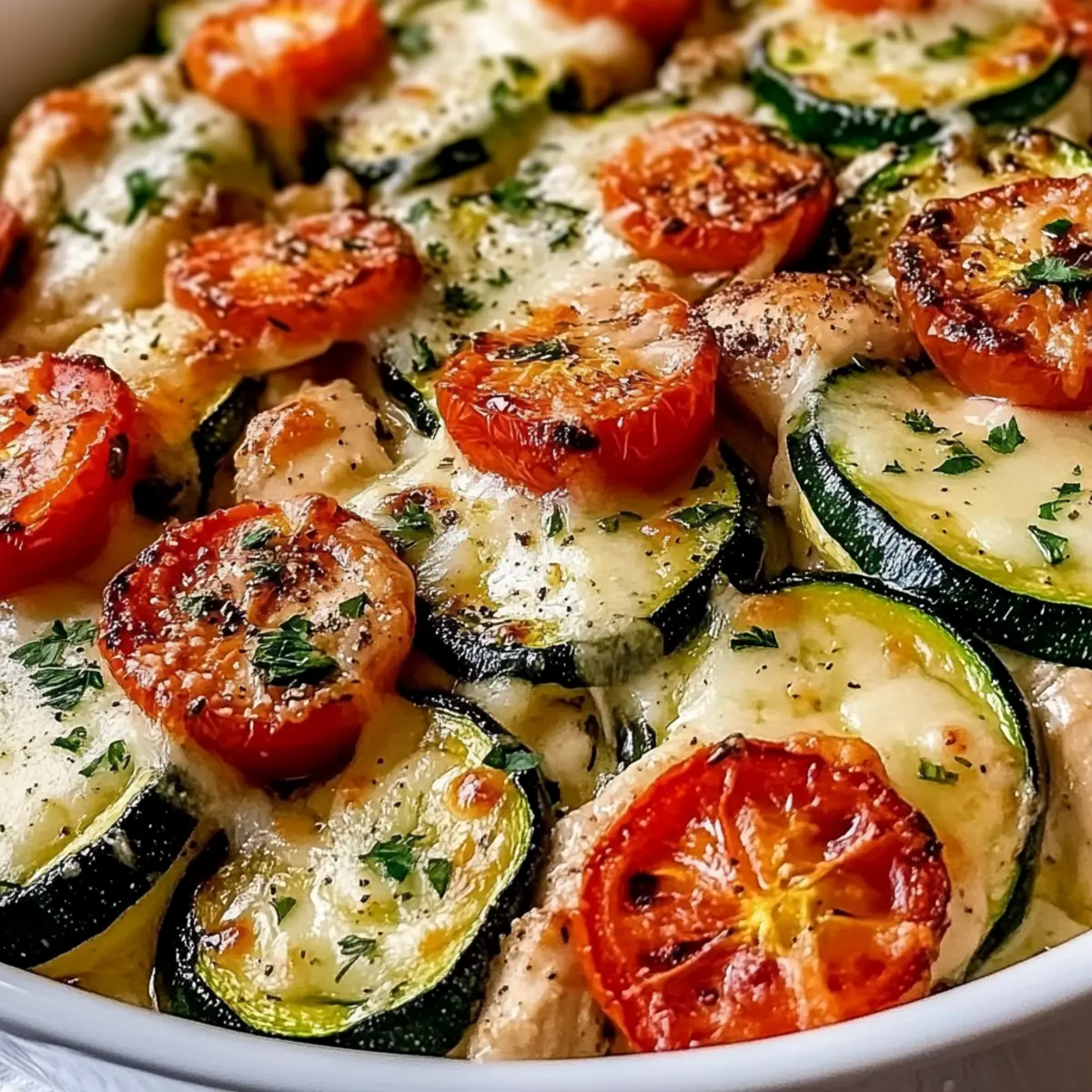Savory Mediterranean Chicken Zucchini Bake