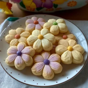 Spring Flower Shortbread Cookies