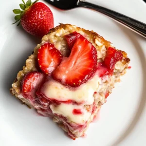 Strawberry Cheesecake Baked Oatmeal