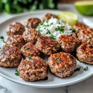 Greek Turkey Meatballs with Tzatziki