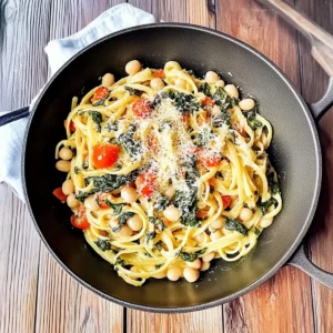 Pasta with Spinach & Cannellini Beans