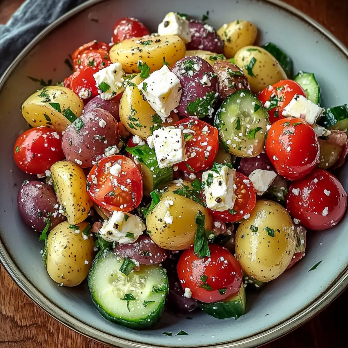 Healthy Mediterranean Potato Salad