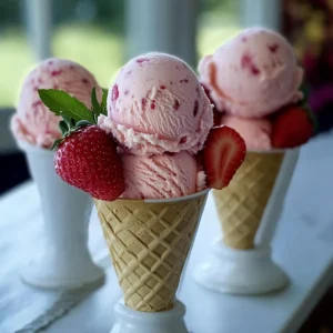 Strawberry Rhubarb Ice Cream
